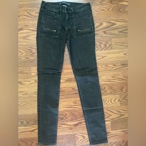 Hollister Women’s Black Skinny Zipper Denim Jeans Size 1